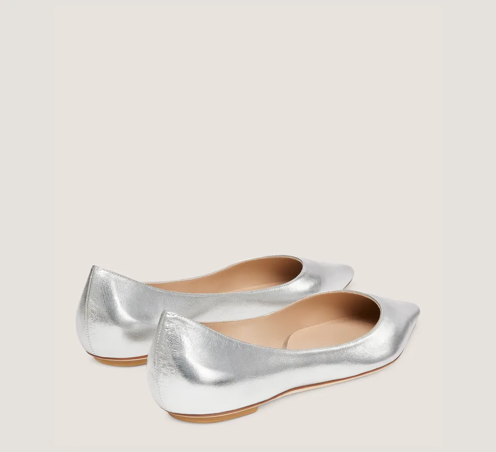 Stuart Weitzman The Work Essentials Edit|The Best Sellers Edit-CHANGE LOCATION Crushed Metallic Leather/Silver