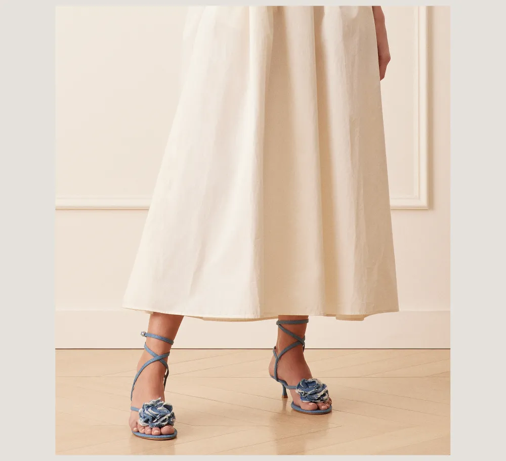 Stuart Weitzman Mid Heel Sandals|The Occasion Edit-CHANGE LOCATION Vintage denim/Washed Blue Denim
