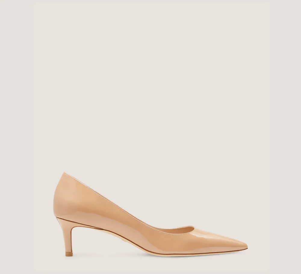 Stuart Weitzman Pumps & Heels|The SW Icons Collection-CHANGE LOCATION Patent leather/Adobe Beige