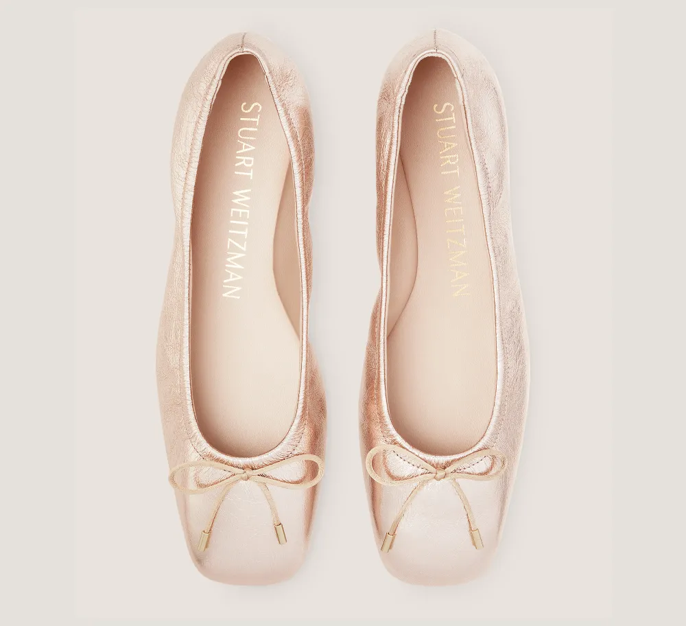 Stuart Weitzman The Work Essentials Edit|The Best Sellers Edit-CHANGE LOCATION Crushed Metallic Leather/Ballet