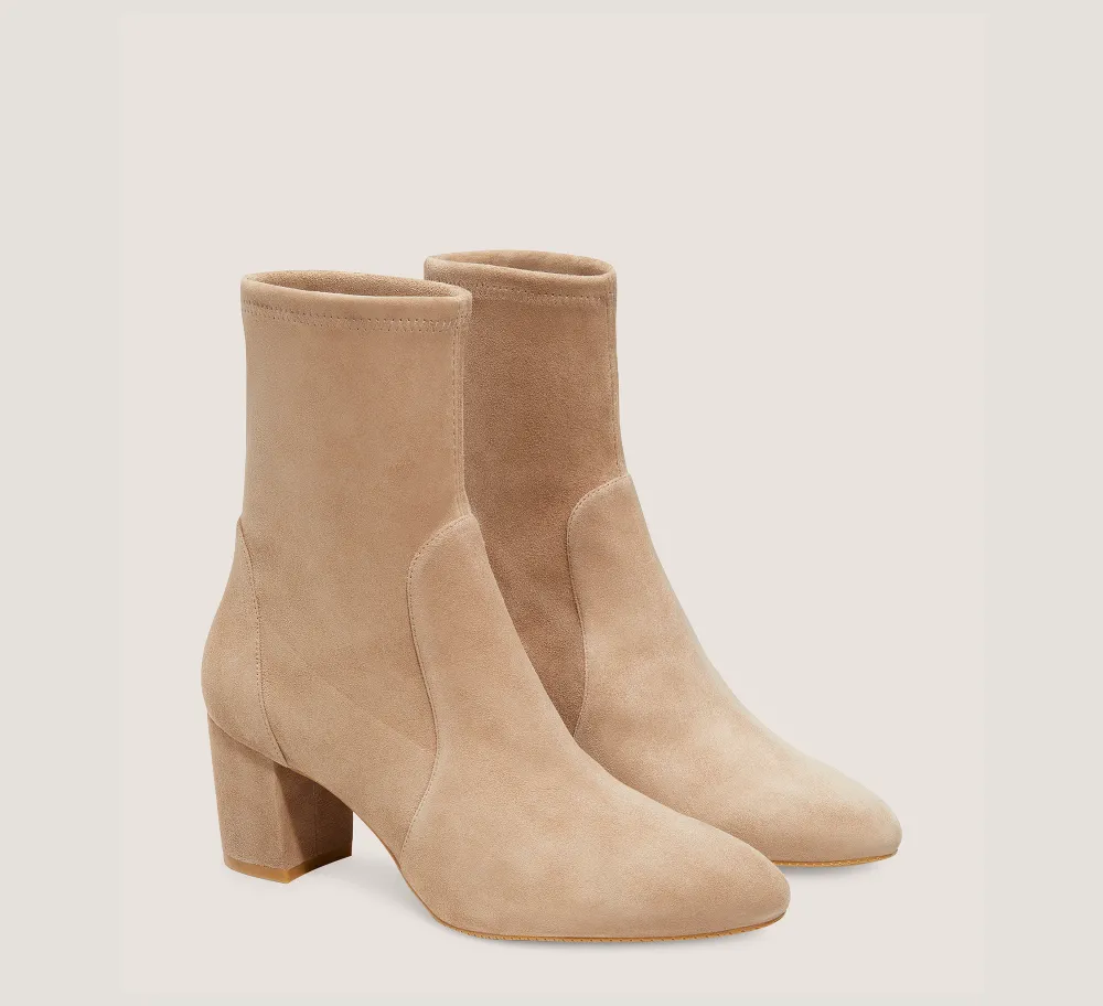 Stuart Weitzman The SW Icons Collection|Trending: Block Heels-CHANGE LOCATION Stretch suede/Cashmere