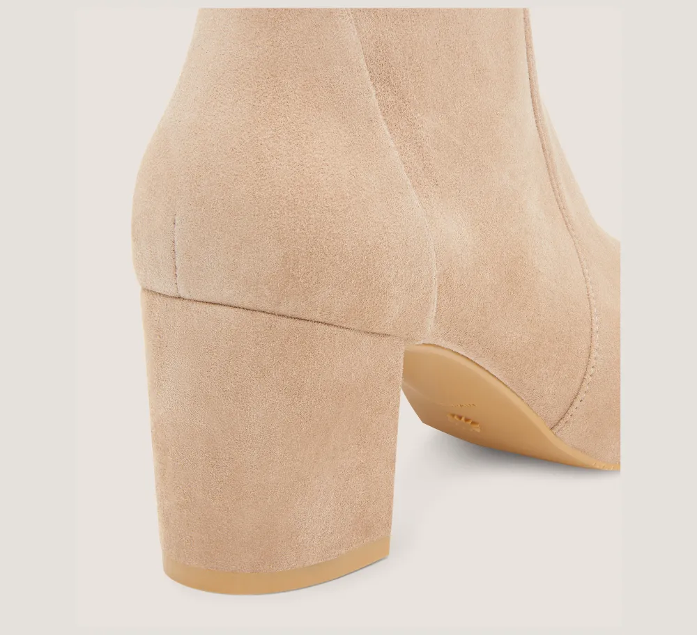Stuart Weitzman The SW Icons Collection|Trending: Block Heels-CHANGE LOCATION Stretch suede/Cashmere