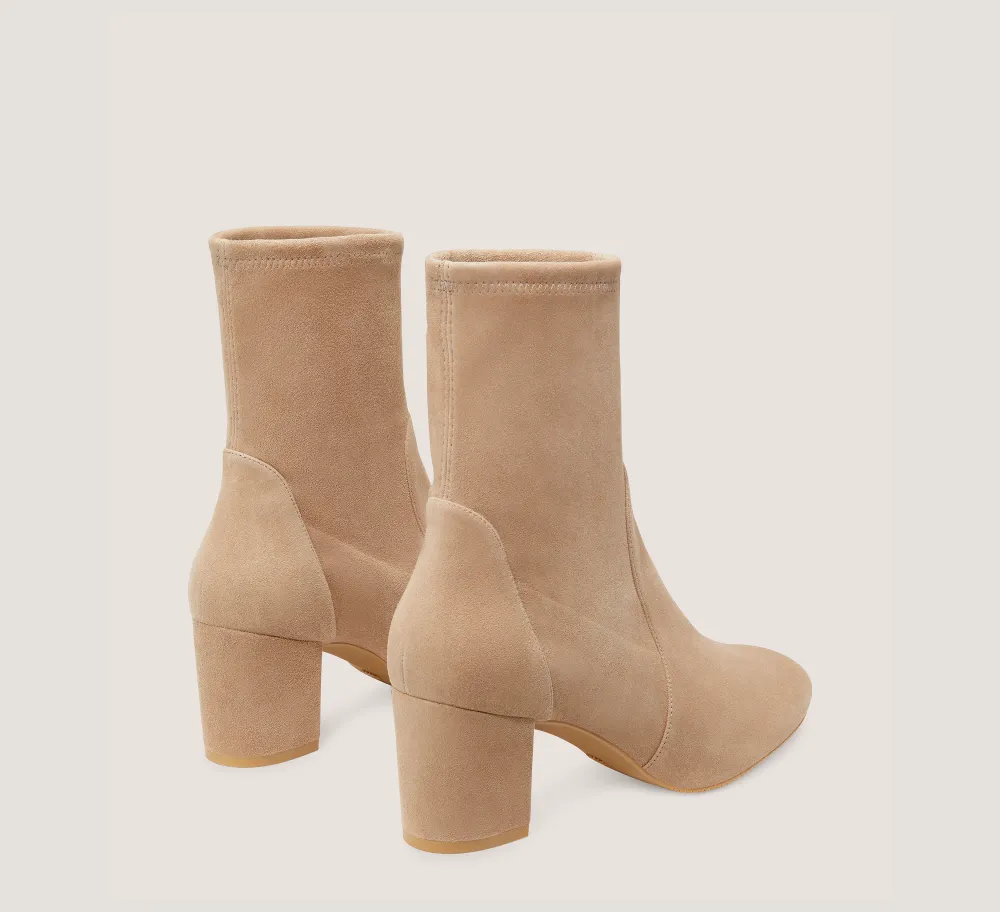 Stuart Weitzman The SW Icons Collection|Trending: Block Heels-CHANGE LOCATION Stretch suede/Cashmere