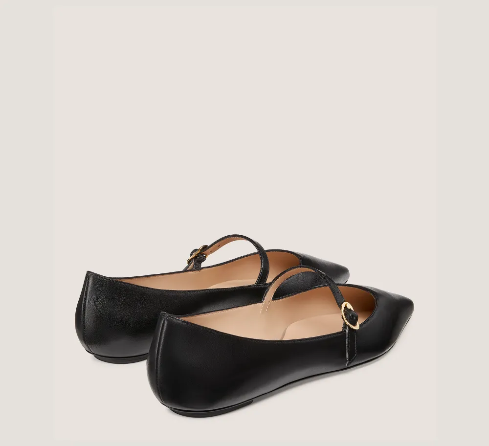 Stuart Weitzman The SW Exclusives Collection|Flats & Loafers-CHANGE LOCATION Lacquered Nappa Leather/Black
