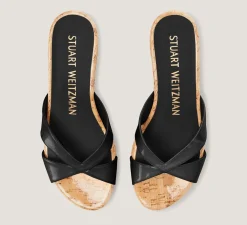 Stuart Weitzman Mid Heel Sandals|Wedges & Espadrilles-CHANGE LOCATION Patent leather/Black