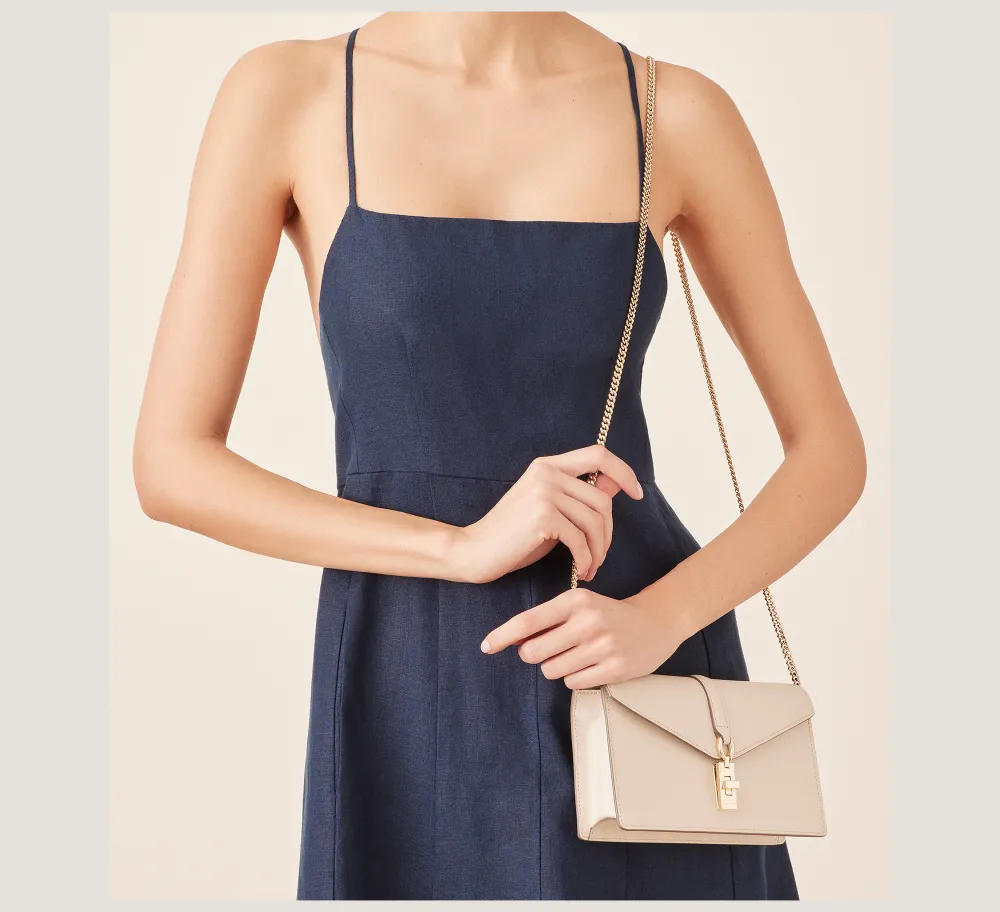 Stuart Weitzman HANDBAGS|The SW Exclusives Collection-CHANGE LOCATION Smooth Leather/Oat