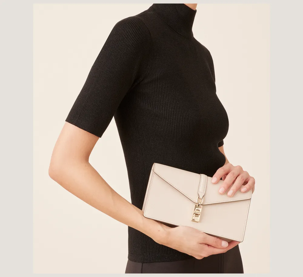Stuart Weitzman HANDBAGS|The SW Exclusives Collection-CHANGE LOCATION Smooth Leather/Oat