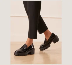 Stuart Weitzman The SW Extended Sizes Collection|Flats & Loafers-CHANGE LOCATION Patent leather/Black