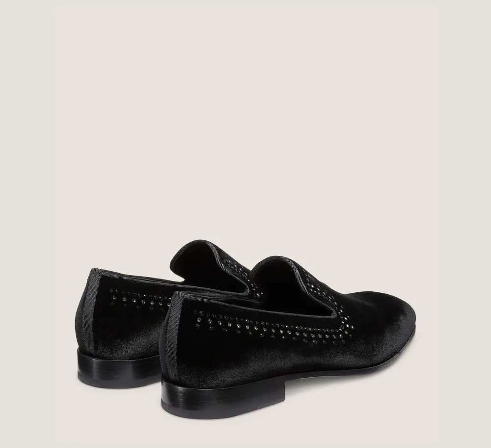 Stuart Weitzman MEN'S-CHANGE LOCATION Velvet & Strass/Black
