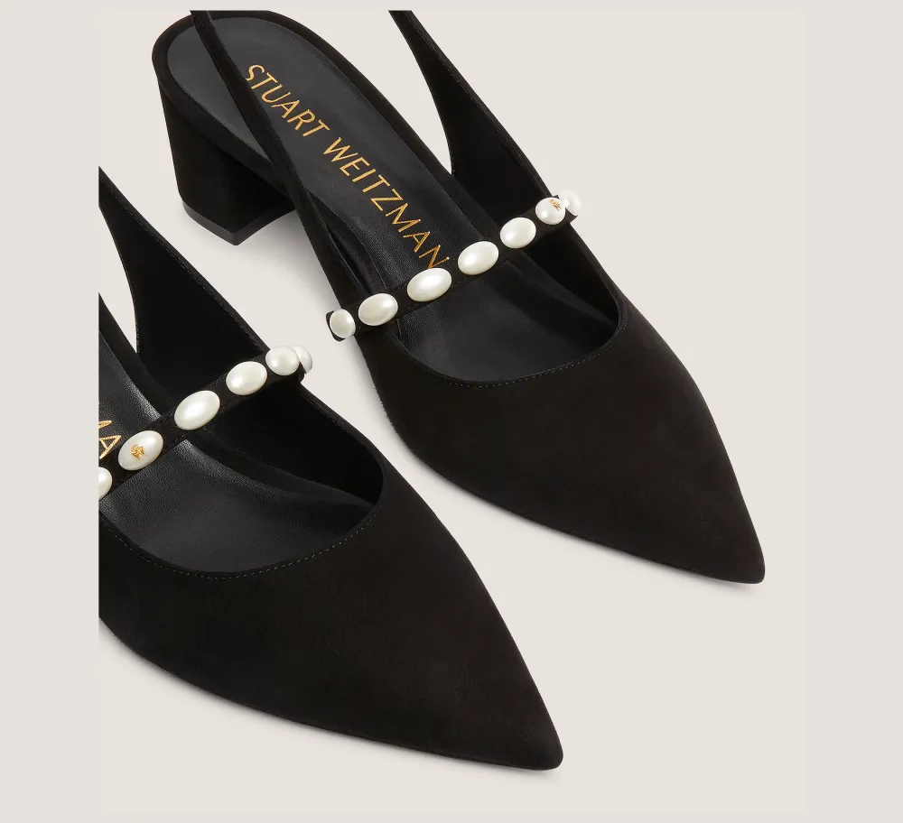 Stuart Weitzman Trending: Block Heels|The SW Exclusives Collection-CHANGE LOCATION Suede/Black
