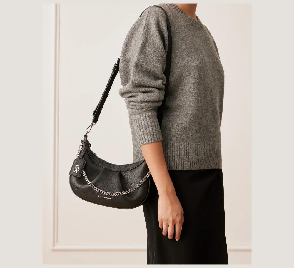 Stuart Weitzman HANDBAGS-CHANGE LOCATION Textured leather/Black