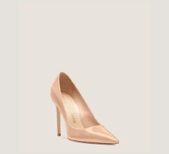 Stuart Weitzman The SW Extended Sizes Collection|Pumps & Heels-CHANGE LOCATION Patent leather/Adobe Beige