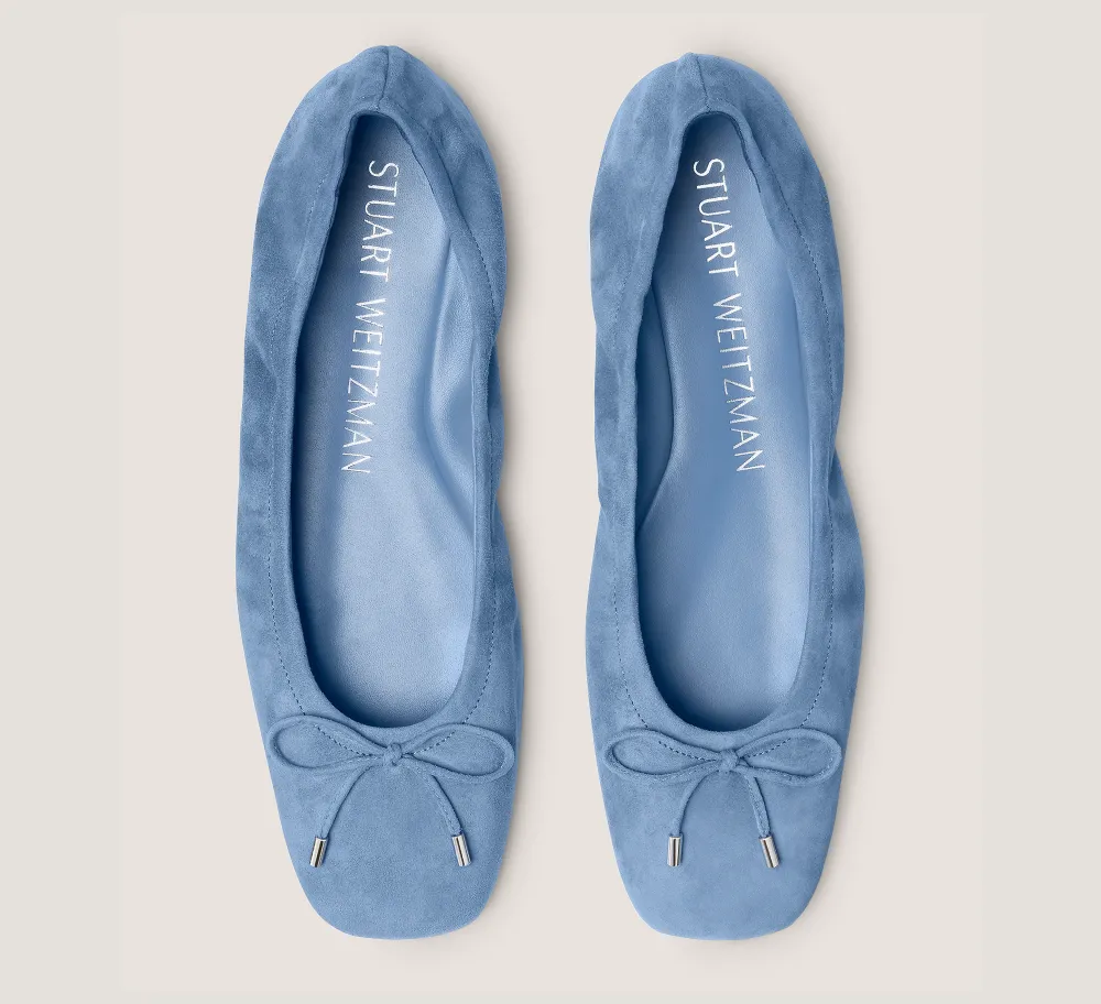 Stuart Weitzman Flats & Loafers-CHANGE LOCATION Suede/Blue Steel