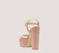 Stuart Weitzman High Heel Sandals|The Bridal Collection-CHANGE LOCATION Suede/Adobe Beige