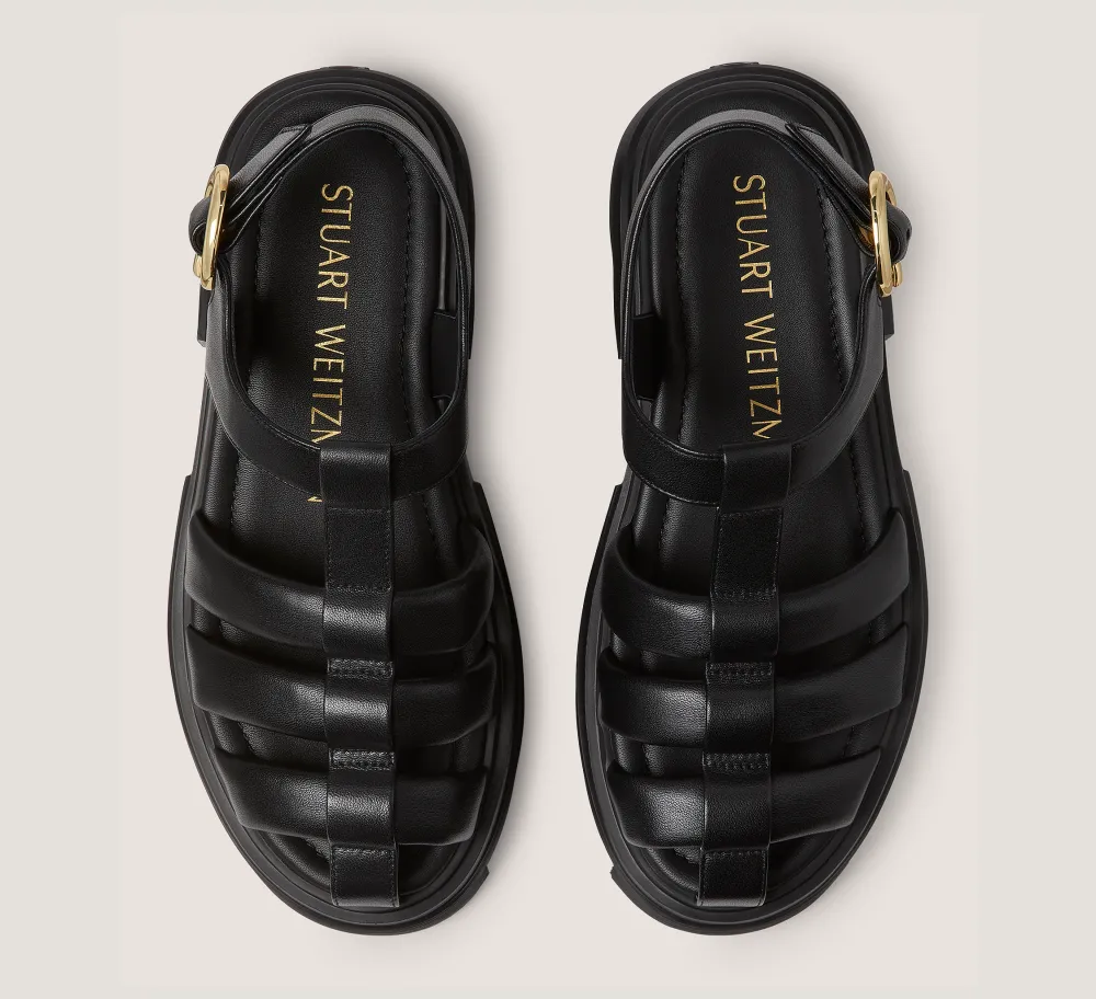 Stuart Weitzman Flat & Low Heel Sandals-CHANGE LOCATION Black