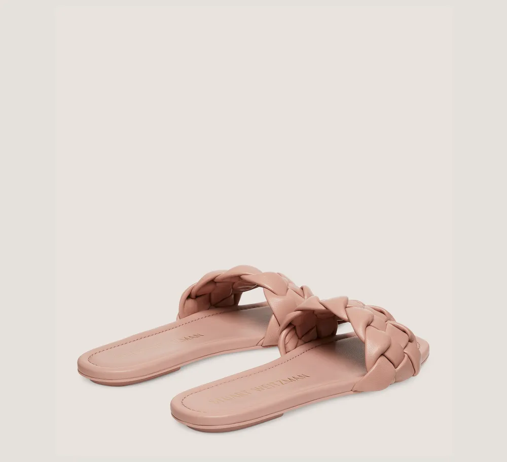 Stuart Weitzman Flat & Low Heel Sandals-CHANGE LOCATION Lacquered Nappa Leather/Clay