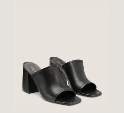 Stuart Weitzman High Heel Sandals|Trending: Block Heels-CHANGE LOCATION Lacquered Nappa Leather/Black