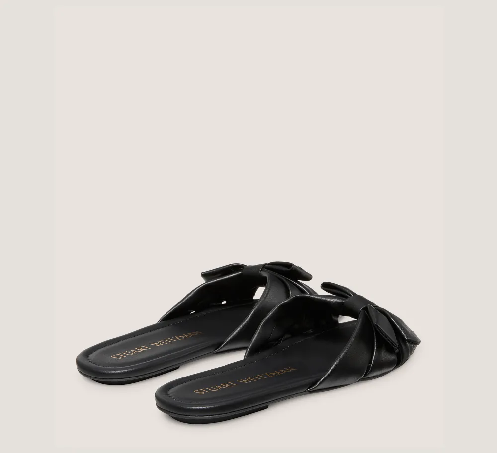 Stuart Weitzman Flat & Low Heel Sandals|Sandals-CHANGE LOCATION Lacquered Nappa Leather/Black