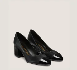 Stuart Weitzman The SW Extended Sizes Collection|Pumps & Heels-CHANGE LOCATION Nappa leather & patent/Black