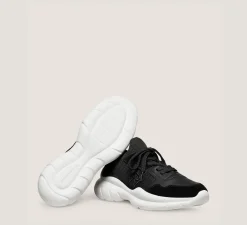 Stuart Weitzman Sneakers-CHANGE LOCATION Leather & knit fabric/Black