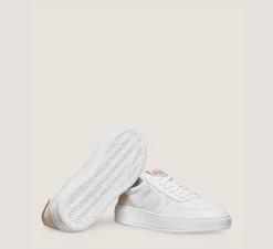 Stuart Weitzman Sneakers|The SW Exclusives Collection-CHANGE LOCATION Calf leather & glitter/White & Nude