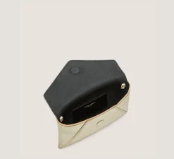 Stuart Weitzman The Occasion Edit|HANDBAGS-CHANGE LOCATION Metallic leather/Platino Gold