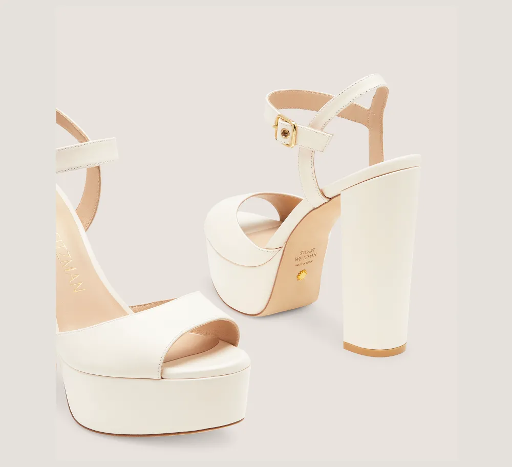 Stuart Weitzman High Heel Sandals-CHANGE LOCATION Smooth Leather/Seashell