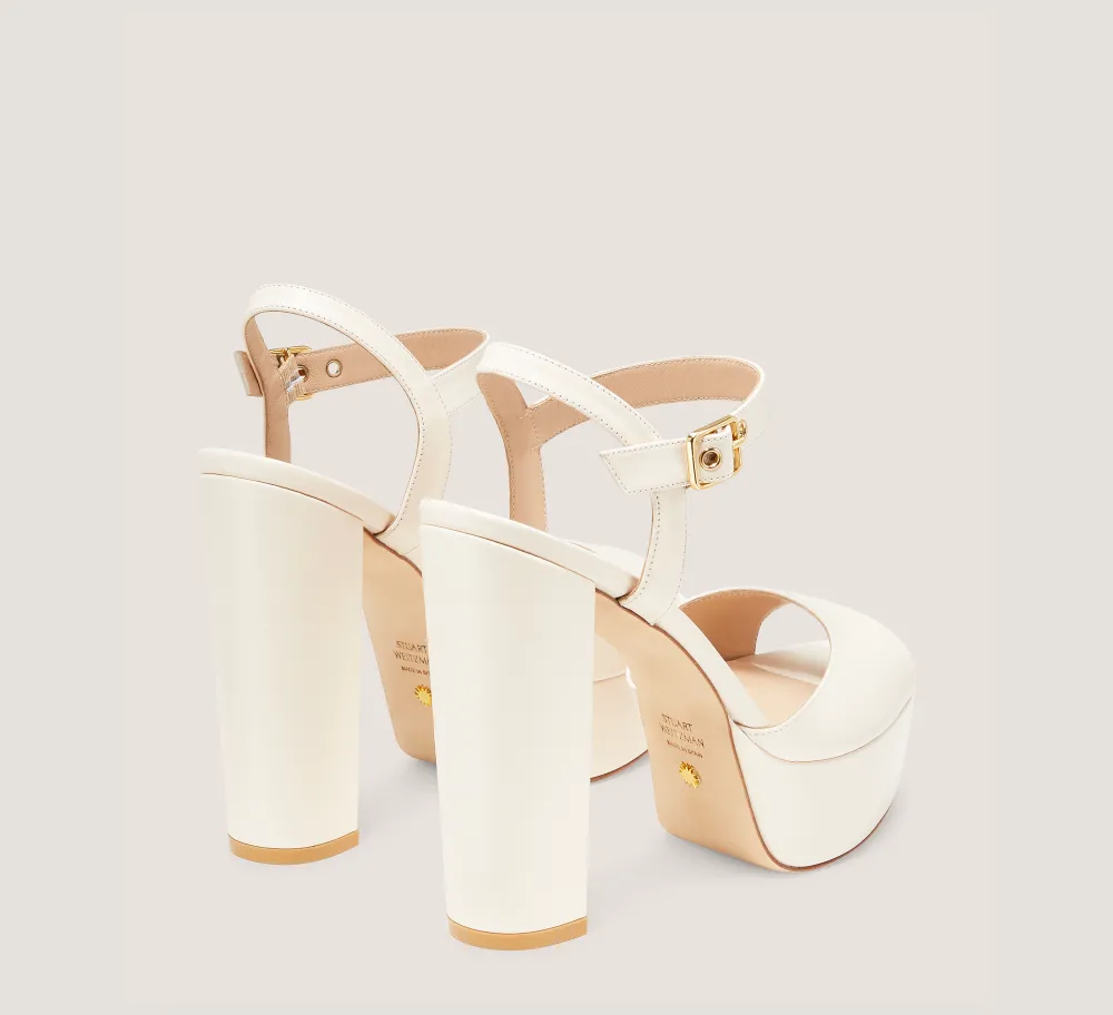 Stuart Weitzman High Heel Sandals-CHANGE LOCATION Smooth Leather/Seashell