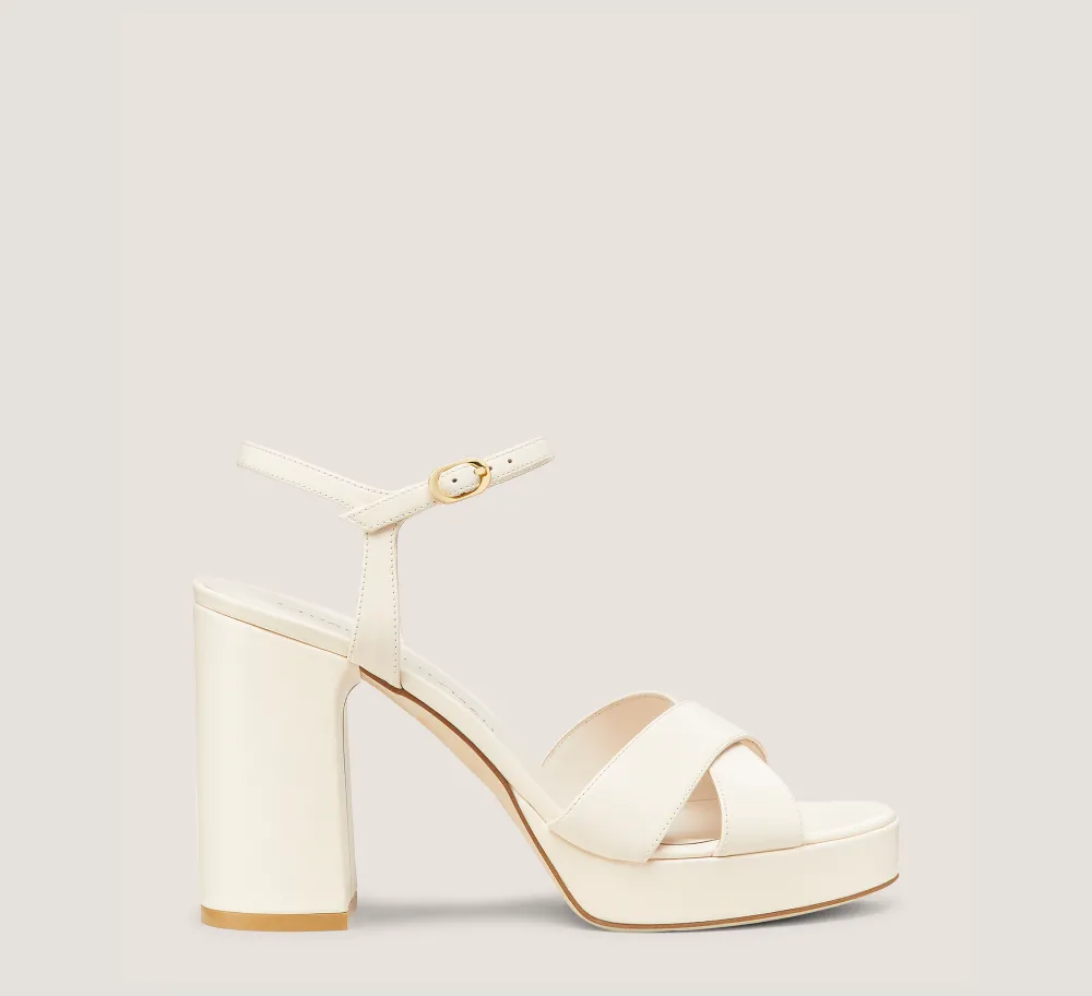 Stuart Weitzman High Heel Sandals|The Bridal Collection-CHANGE LOCATION Smooth Leather/Seashell