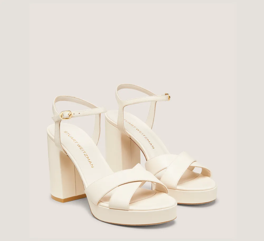 Stuart Weitzman High Heel Sandals|The Bridal Collection-CHANGE LOCATION Smooth Leather/Seashell