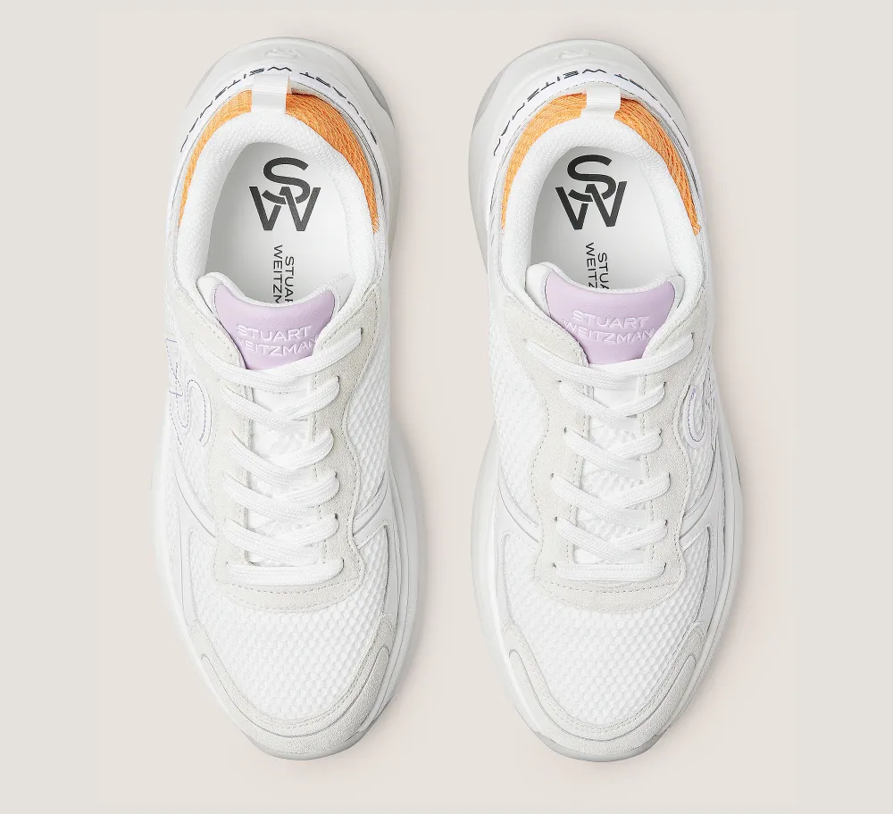 Stuart Weitzman The SW Exclusives Collection|Sneakers-CHANGE LOCATION Calf leather & mesh/Light Beige