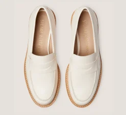 Stuart Weitzman The Work Essentials Edit|Flats & Loafers-CHANGE LOCATION Lacquered Nappa Leather/Seashell Tonal