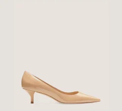 Stuart Weitzman The Occasion Edit|The SW Extended Sizes Collection-CHANGE LOCATION Patent leather/Adobe Beige