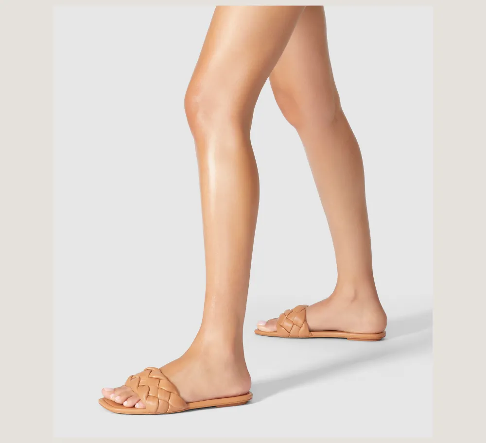 Stuart Weitzman Flat & Low Heel Sandals|The SW Extended Sizes Collection-CHANGE LOCATION Lacquered Nappa Leather/Black