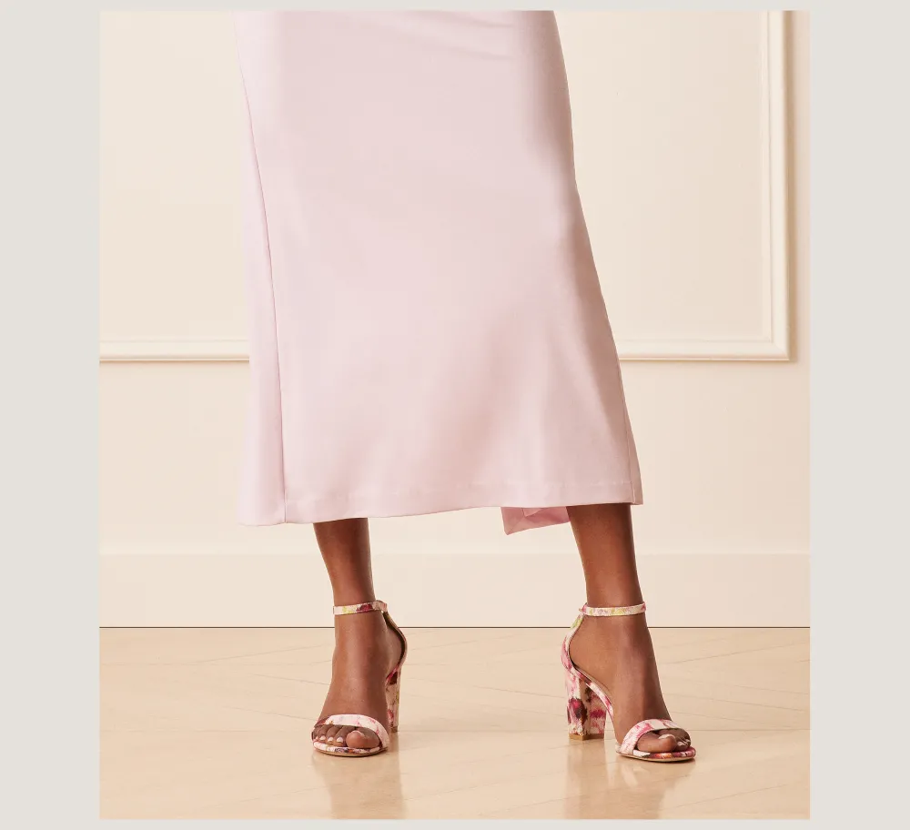 Stuart Weitzman The Occasion Edit|The SW Extended Sizes Collection-CHANGE LOCATION Floral Printed Jacquard/Pink/Multi