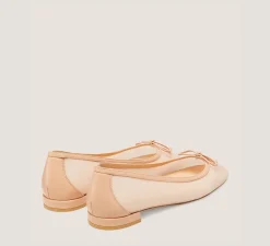 Stuart Weitzman The SW Extended Sizes Collection|Flats & Loafers-CHANGE LOCATION Mesh & Lacquered Nappa Leather/Ginger