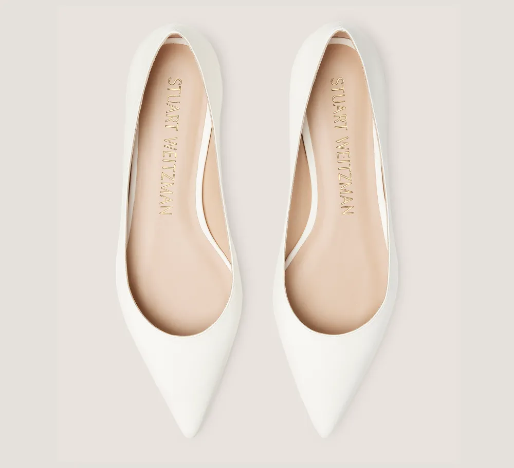 Stuart Weitzman The Work Essentials Edit|The Bridal Collection-CHANGE LOCATION Lacquered Nappa Leather/Cream