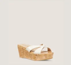 Stuart Weitzman Mid Heel Sandals|Wedges & Espadrilles-CHANGE LOCATION Patent leather/Seashell