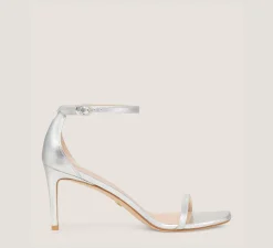 Stuart Weitzman Mid Heel Sandals|Sandals-CHANGE LOCATION Silver