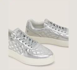 Stuart Weitzman Sneakers-CHANGE LOCATION Metallic Leather/Silver