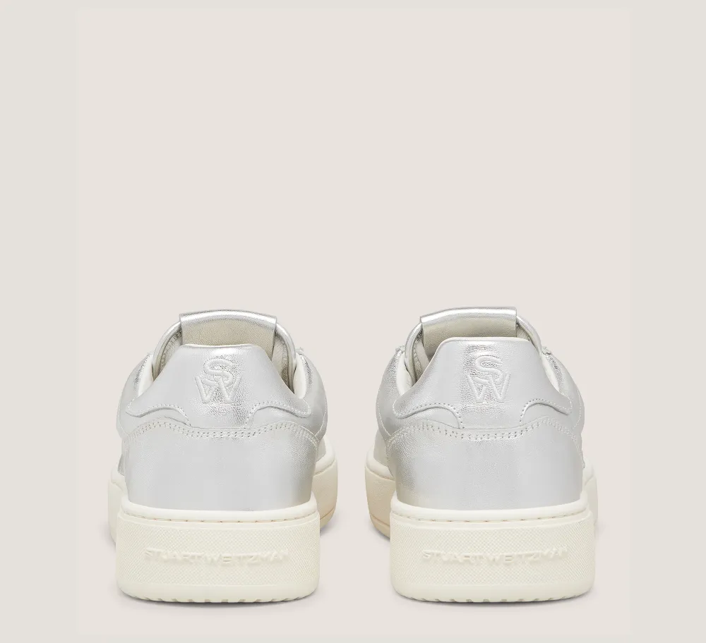 Stuart Weitzman Sneakers-CHANGE LOCATION Metallic Leather/Silver