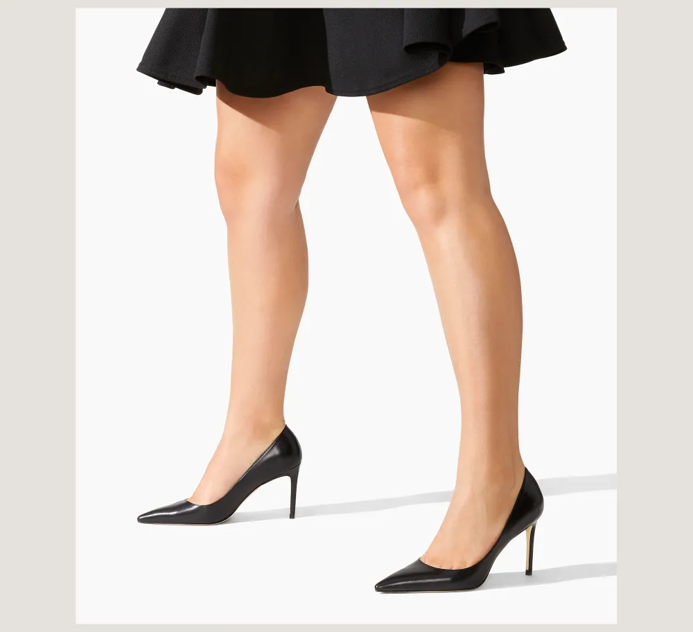 Stuart Weitzman The SW Extended Sizes Collection|Pumps & Heels-CHANGE LOCATION Smooth Leather/Black